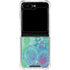 Liquid Blue Tie Dye Peace Heart Galaxy Z Flip6 Clear Case